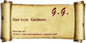 Gerics Gedeon névjegykártya